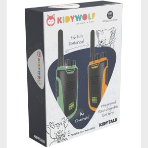 Kidywolf Walkie Talkie - 2 stk. - Kidytalk - Grn/Orange