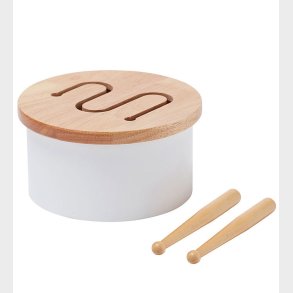 Kids Concept Trlegetj - Tromme Mini - 16,5 x 9 cm - Hvid