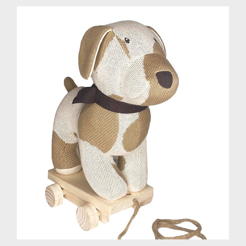 Smallstuff Trkdyr - Hund - 30x30 cm - Off White/Nature