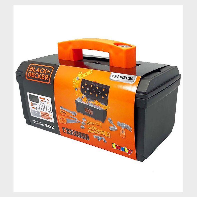 Black &amp; Decker Legetj - 34 Dele - DIY Vrktjskasse