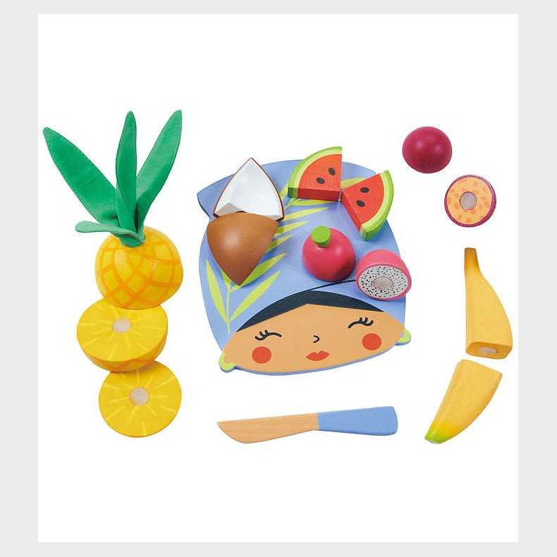 Tender Leaf Trlegetj - Skrebrt med Tropisk Frugt - 16 Dele