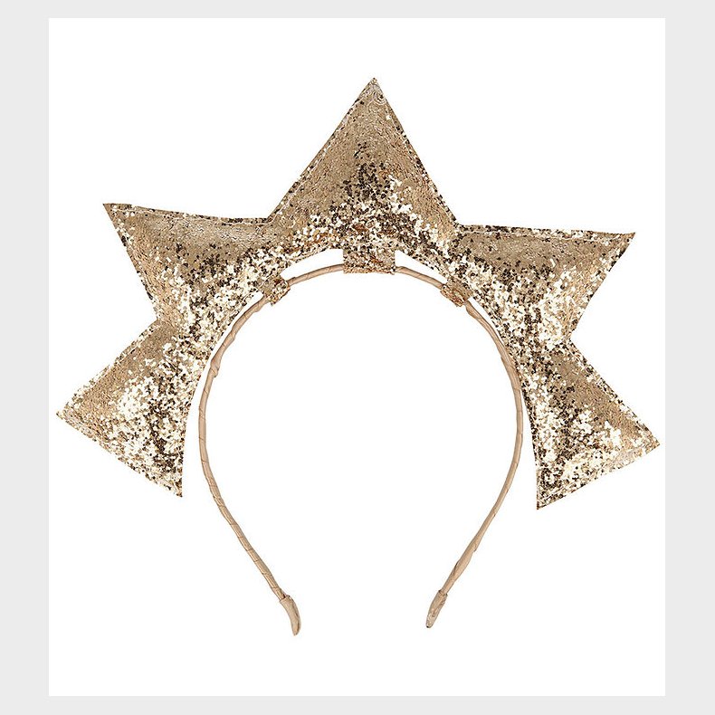 Meri Meri Hrbjle - Udkldning - Gold Puffy Star Headband