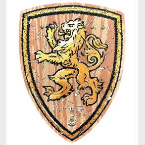 Liontouch Udkldning - WoodyLion Skjold - Okker/Brun