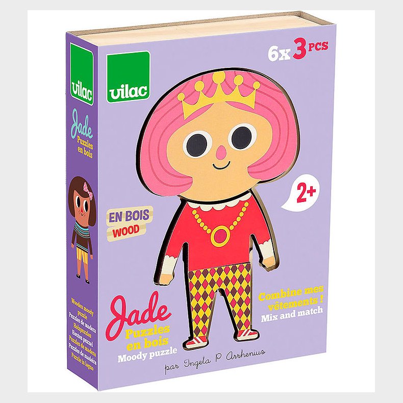 Vilac Puslespil - Tr - 6x3 Brikker - Jade