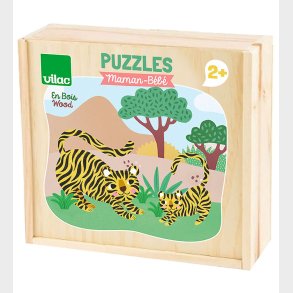 Vilac Puslespil - Tr - 12x2 Brikker - Mor Og Baby