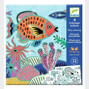 Djeco Farvelgningskort - 4 Stk. - Under The Sea