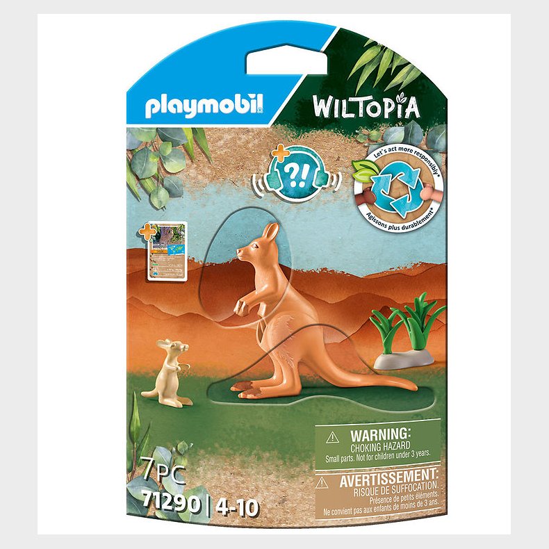 Playmobil Wiltopia - Knguru m. Unge - 7 Dele - 71290