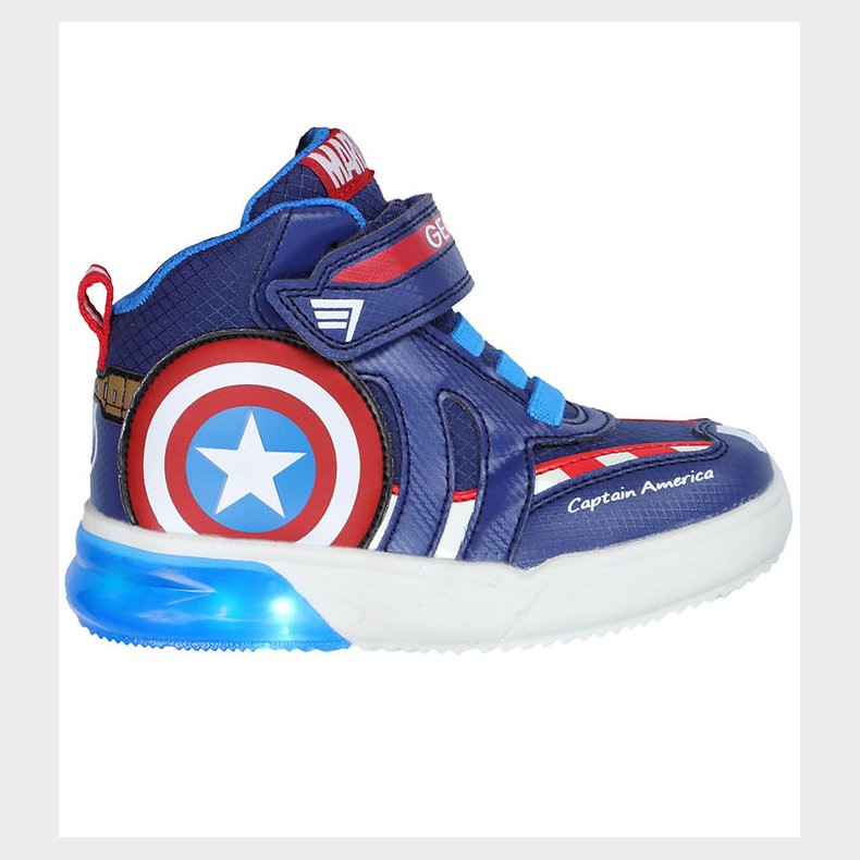 Geox Stvler m. Lys - Grayjay - Marvel Avengers - Navy/Rd