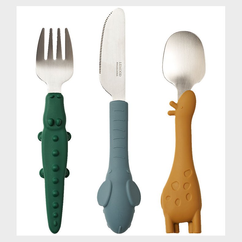 Liewood Brnebestik - Tove Cutlery Set - Golden Caramel Mix