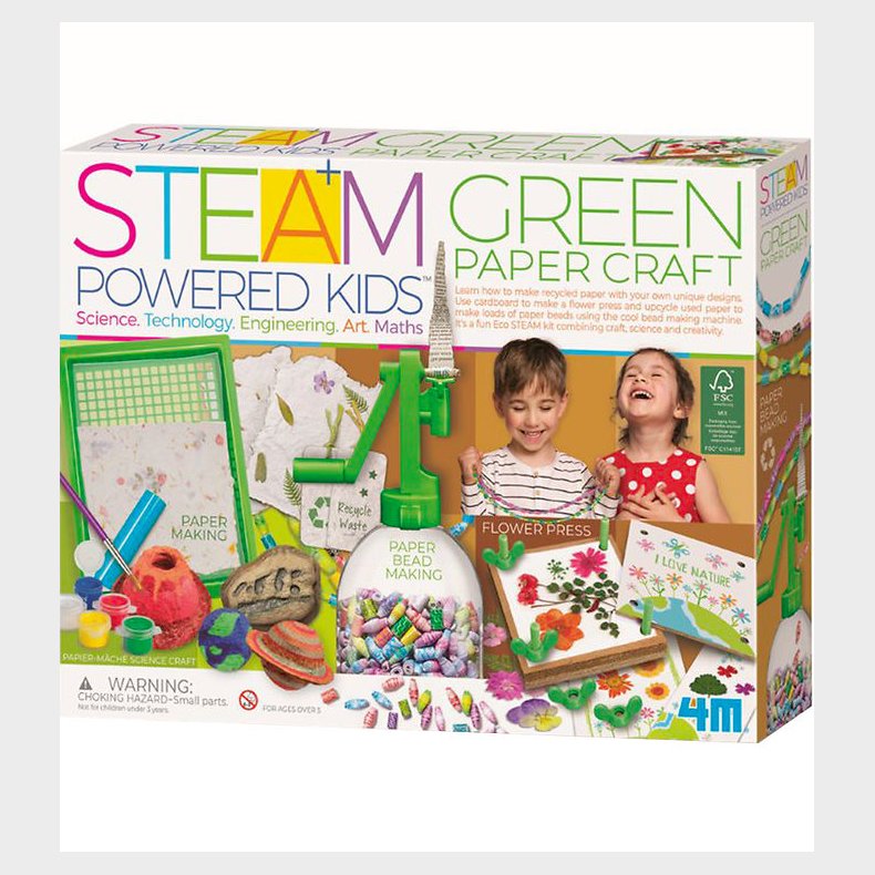 4M Genbrugspapir St - STEAM Powered Kids - Green Paper Craft