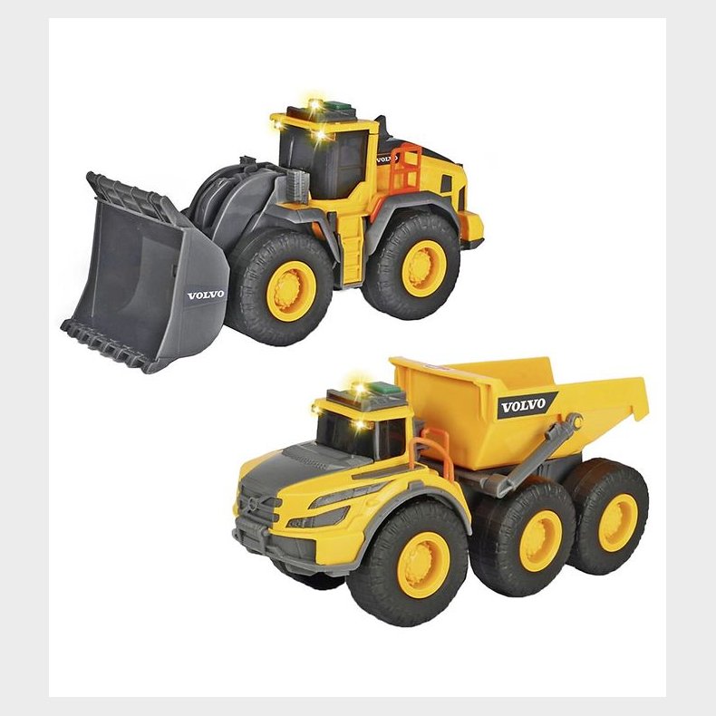 Dickie Toys Arbejdsbiler-st - Construction Twinpack - Lys/Lyd