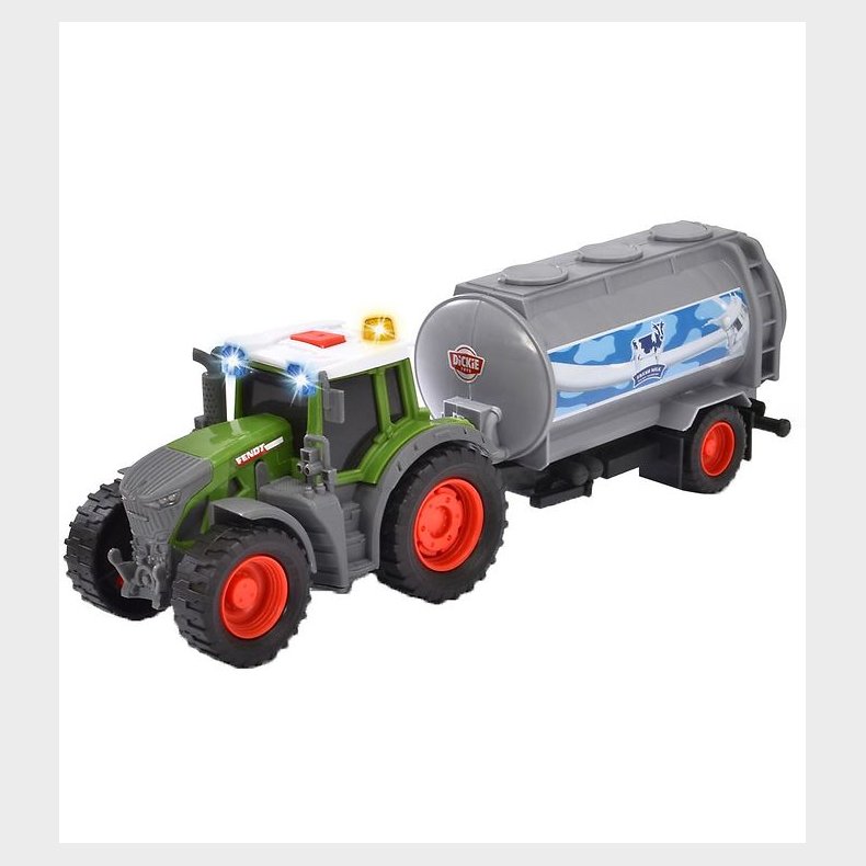 Dickie Toys Traktor - Fendt Milk Machine - Lys/Lyd