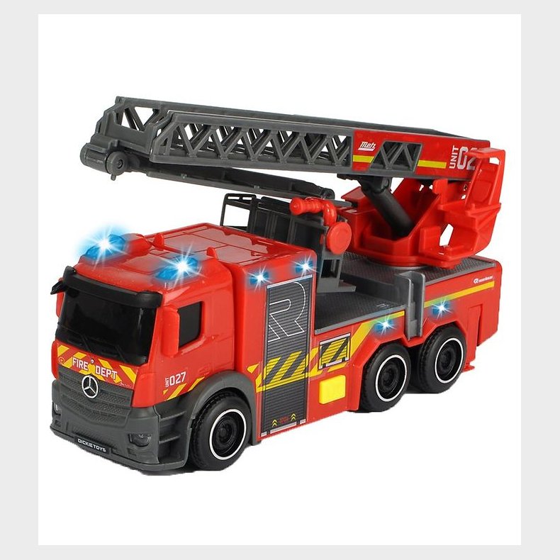 Dickie Toys Bil - City Fire Ladder Truck - Lys/Lyd