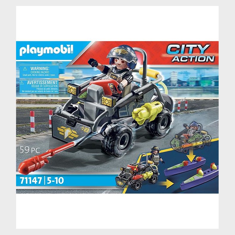 Playmobil City Action - SWAT Multi Terrain Quad - 71147 - 59 Del