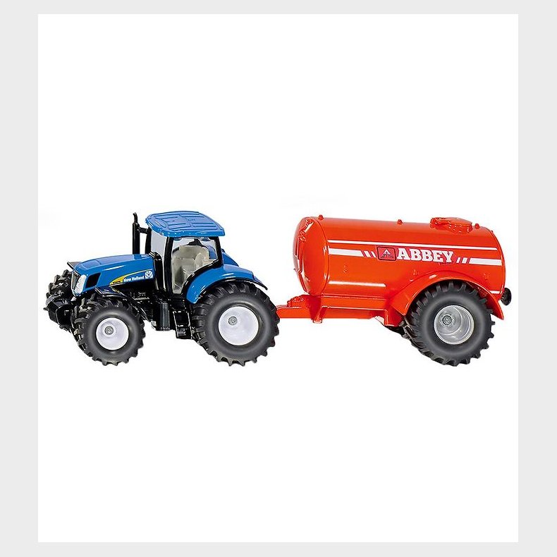 Siku Traktor m. Gylletank - New Holland T7070 - 1:50 - Bl/Orang