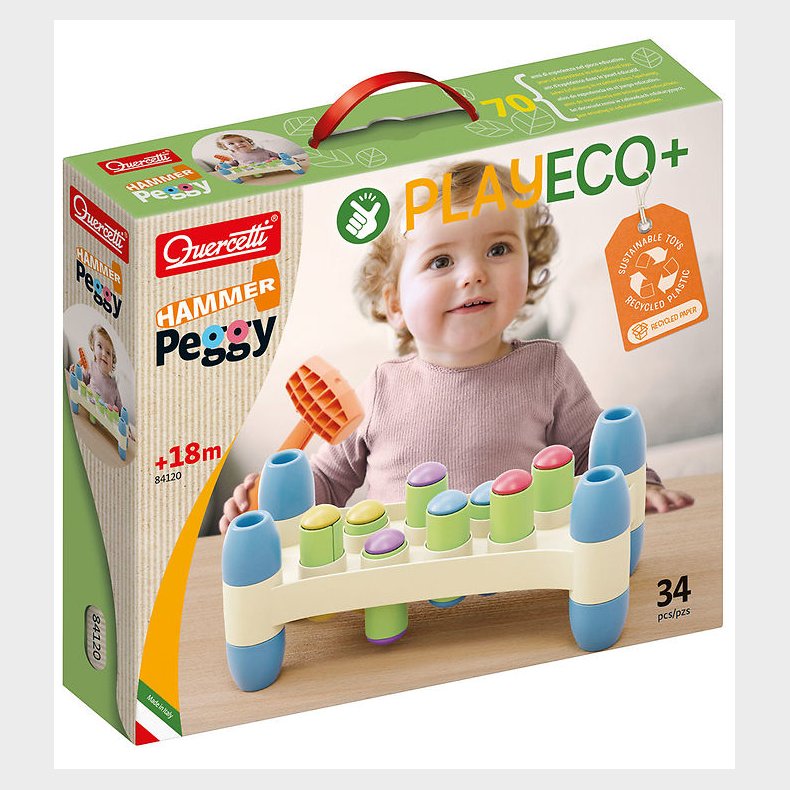 Quercetti Hammerbrt - PlayEco+ - 34 Dele - 84120