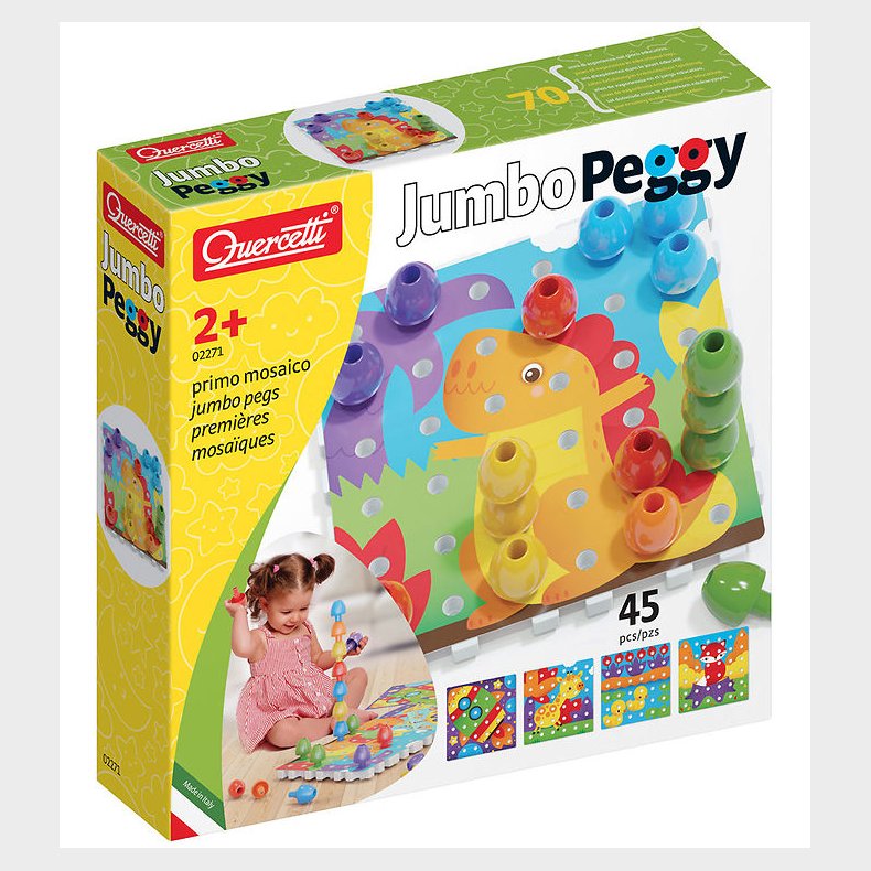 Quercetti Stiftmosaik - Jumbo Peggy - 45 Dele - 2271