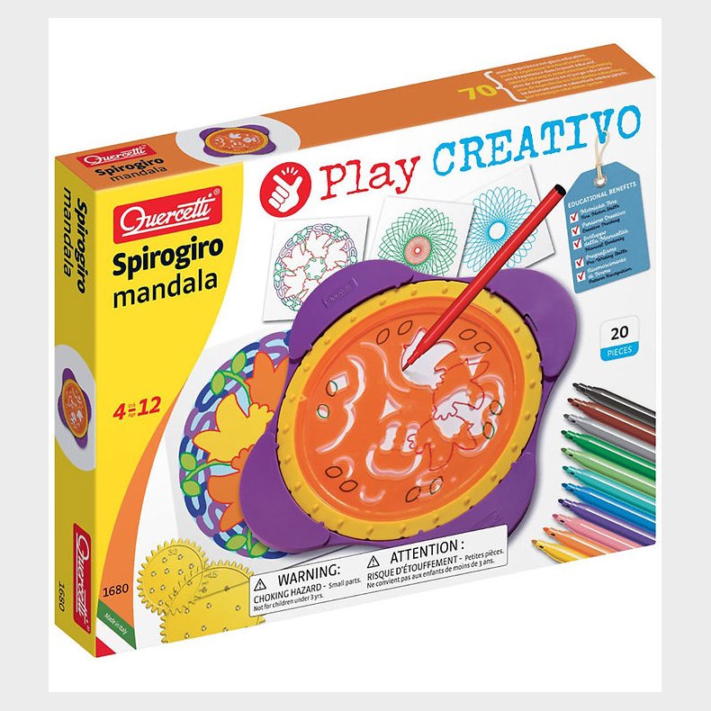 Quercetti Tegnest - Spirogiro Mandala - 20 Dele - 1680