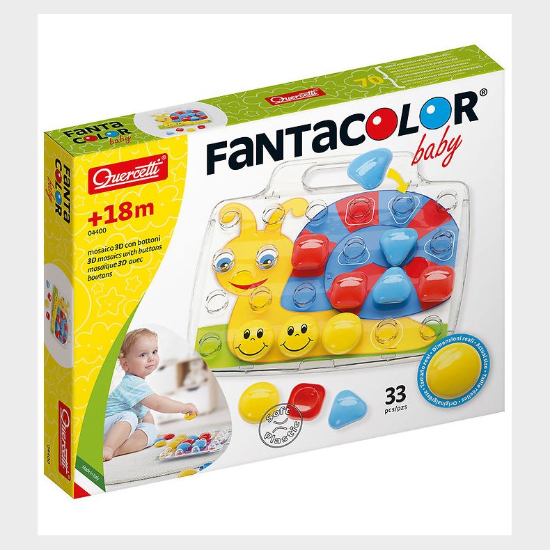 Quercetti Stiftmosaik - Fantacolor 3D - 33 Dele - 4400