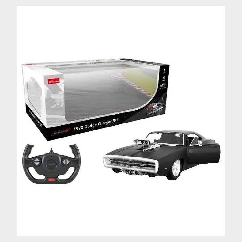 Rastar Fjernstyret Bil Lys/Lyd - 1970 Dodge Charger R/T - 1:16