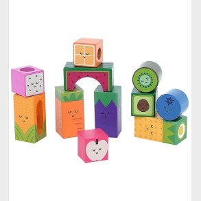 Vilac Klodser m. Lyd - Tr - 11 Dele - Frugt og Grntsager