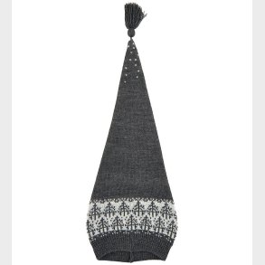 Mikk-Line Nissehue - Strik - Jacquard - Antrazite m. Mnster