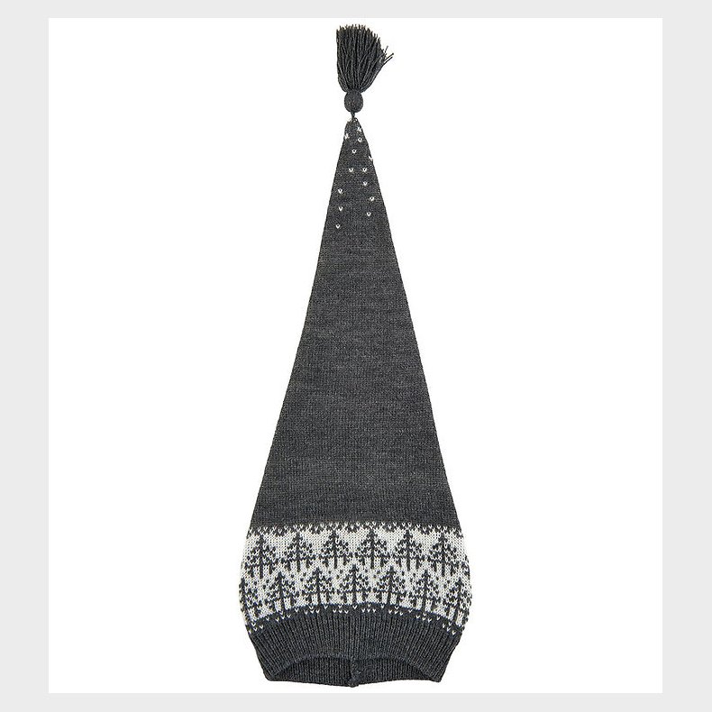 Mikk-Line Nissehue - Strik - Jacquard - Antrazite m. Mnster