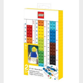 LEGO Stationery Lineal - 30 cm - Byg Selv m. Figur