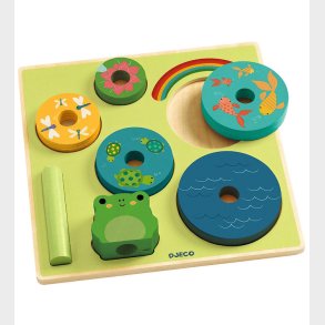 Djeco Puslespil/Stabelelegetj - 8 Dele - Tr - Rainbow