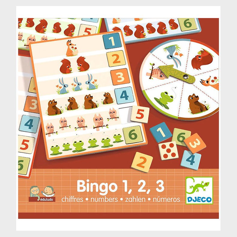 Djeco Spil - Bingo 1,2,3 - Talleg