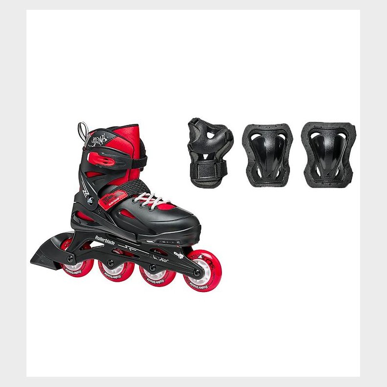 Rollerblade Rulleskjtest - Fury Combo - Sort/Rd