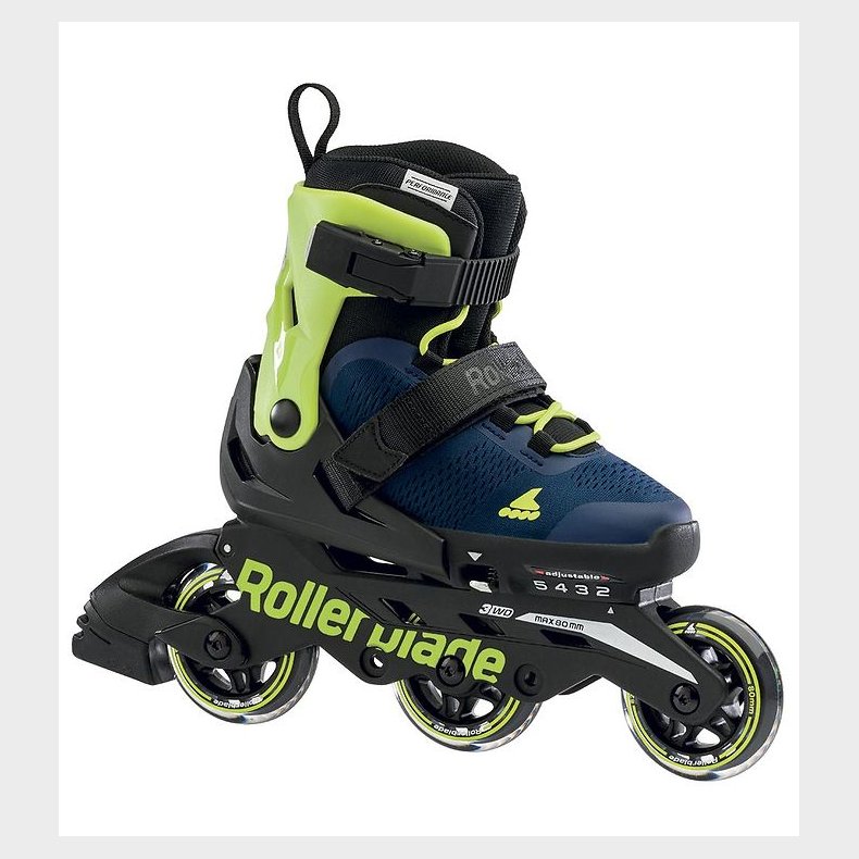 Rollerblade Rulleskjter - Microblade 3WD - Blue Royal/Lime