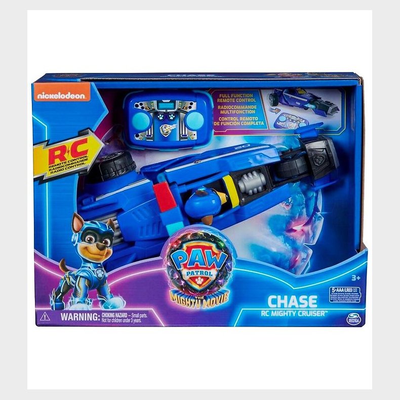 Paw Patrol Fjernstyret Bil - 28 cm - Movie 2 - Chase RC Mighty C