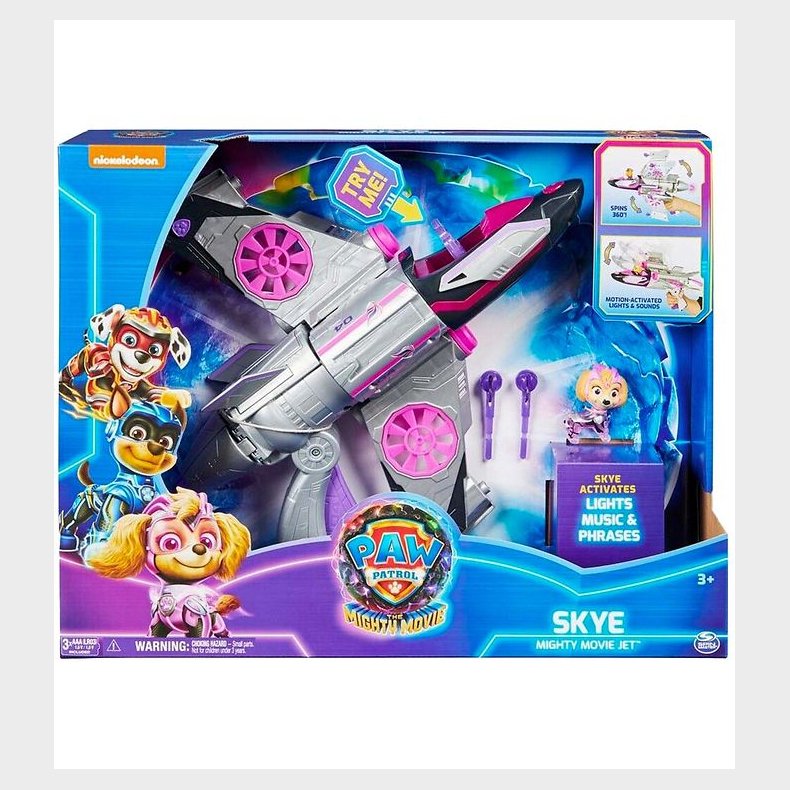 Paw Patrol Legetjsfly m. Lyd/Lys - 40 cm - Movie 2 - Skye Might