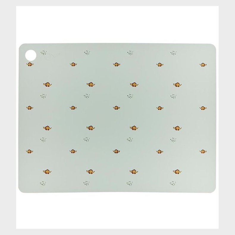 OYOY Dkserviet - Silikone - Billy Dino - Pale Green