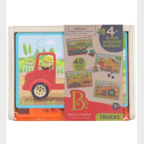 B. toys Puslespil - 4x12 - Arbejdskrertjer