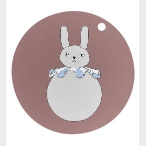 OYOY Dkkeserviet - Silikone - Rabbit Pompom - Clay