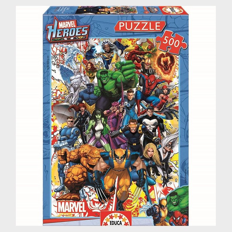 Educa Puslespil - Marvel Heroes - 48x34 cm - 500 Brikker