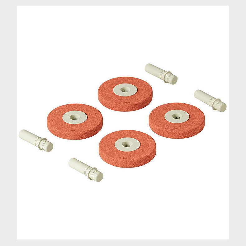 MODU 4x Foam Wheels - 4-pak - Burnt Orange/Dusty Green
