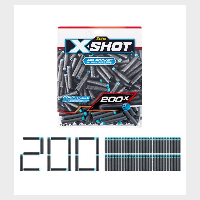 X-SHOT Skumpile - 200 stk. - Refill Pack