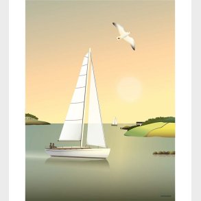 Vissevasse Plakat - 30x40 cm - Sailboat
