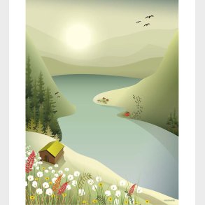 Vissevasse Plakat - 30x40 cm - Mountains