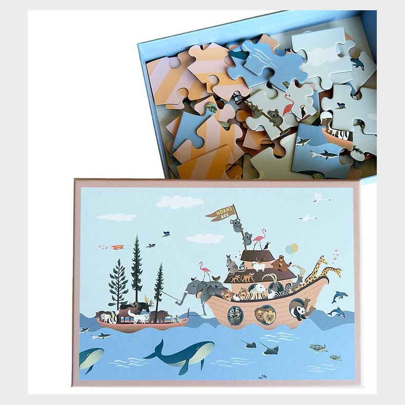Vissevasse Puslespil - 30x40 cm - 42 Brikker - Noah's Ark