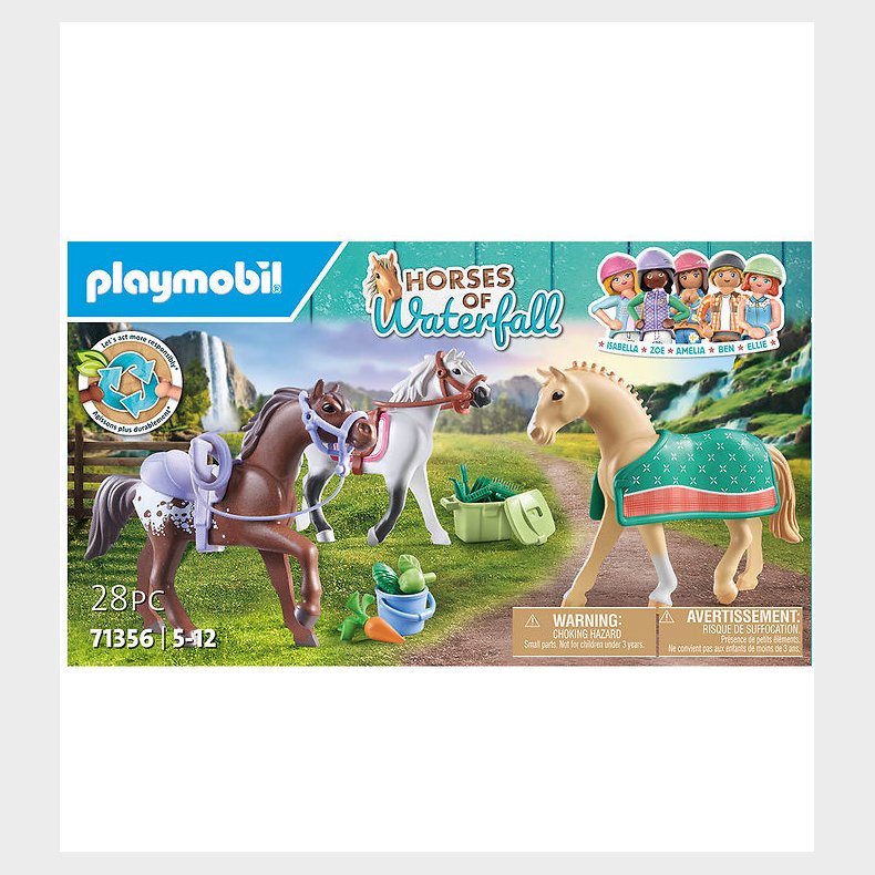 Playmobil Horses Of Waterfall - 3 heste: Morgan, Quarter Horse &