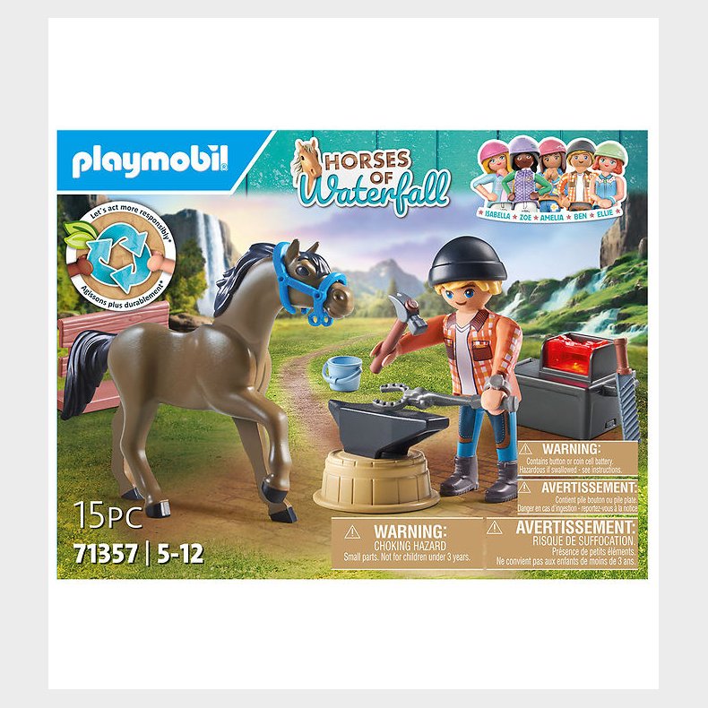 Playmobil Horses Of Waterfall - Beslagsmed Ben og Achilles - 713