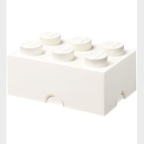LEGO Storage Opbevaringsboks - 6 Knopper - 37,5x25x18 - Hvid