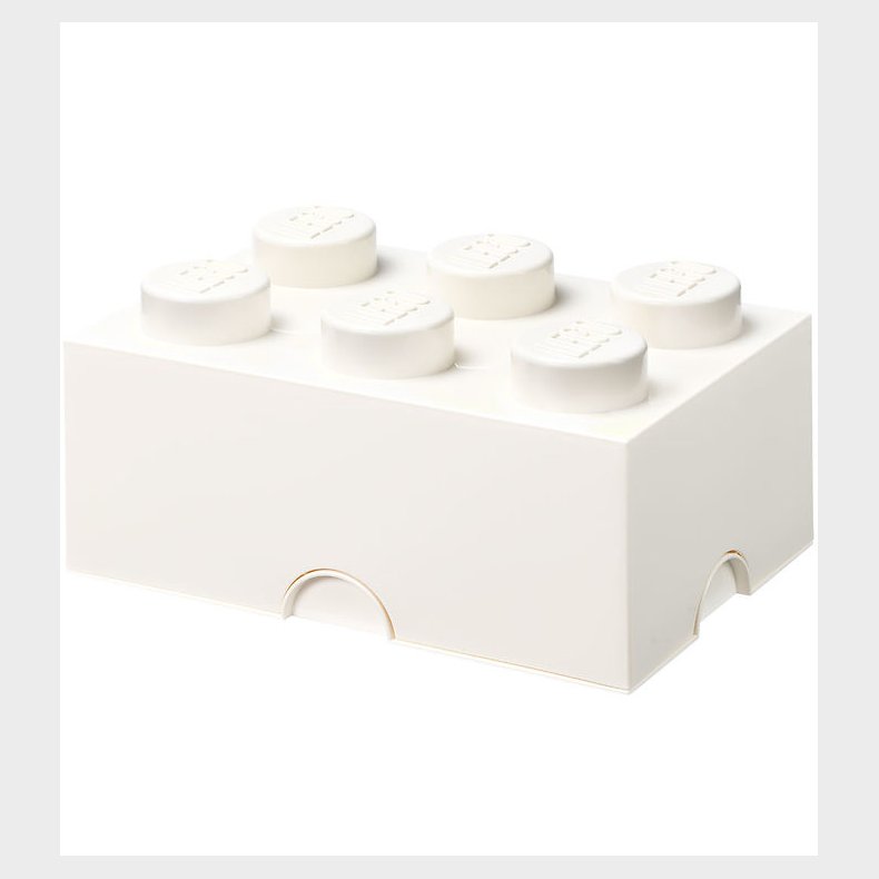 LEGO Storage Opbevaringsboks - 6 Knopper - 37,5x25x18 - Hvid