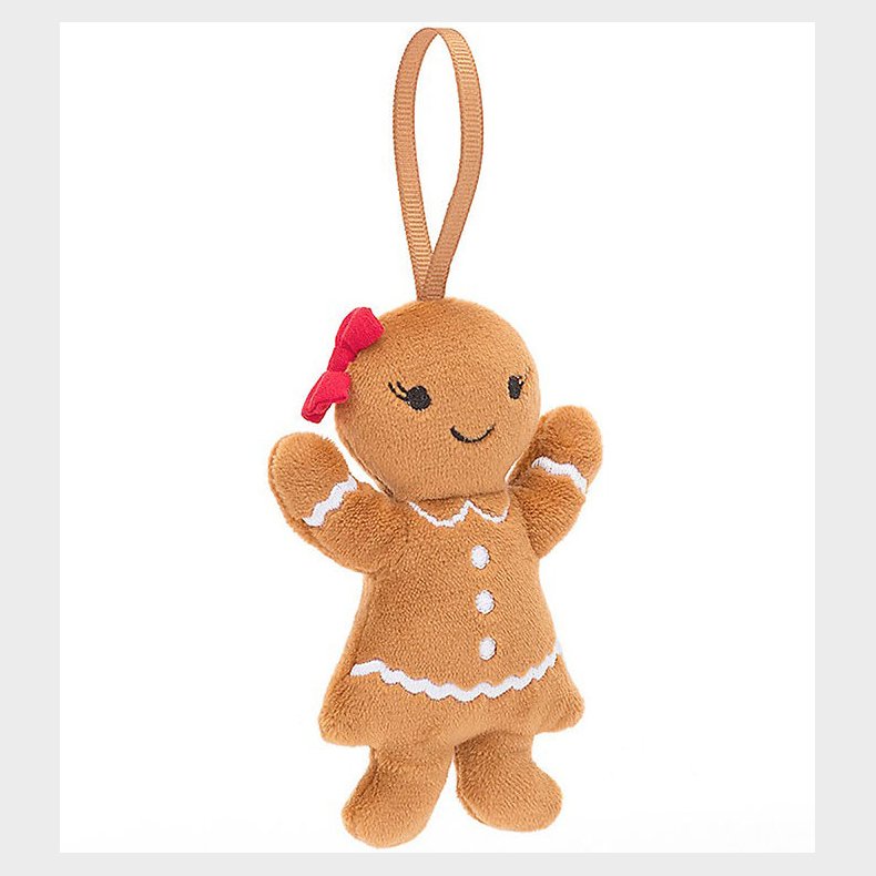 Jellycat Bamse - 10x6 cm - Festive Folly Gingerbread Ruby