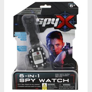SpyX - 6-in-1 Spy Watch - Sort/Slv
