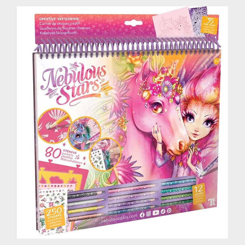 Nebulous Stars Malebog m. Tilbehr - Lyserde Sider - Heste